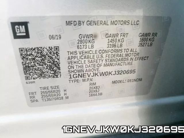 1GNEVJKW0KJ320695 фото 2