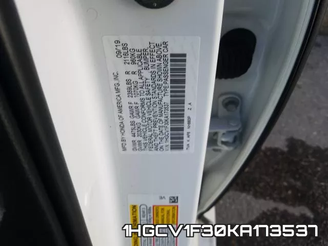 1HGCV1F30KA173537 фото 2