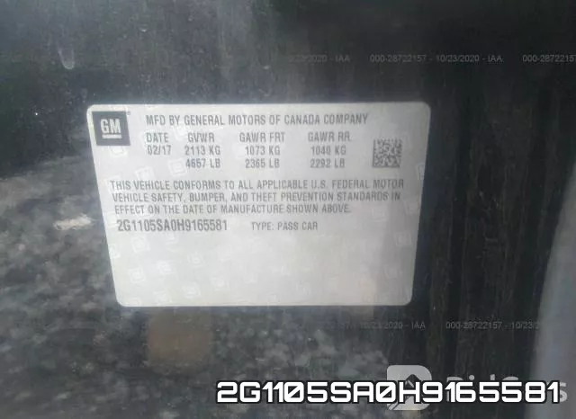 2G1105SA0H9165581 фото 10