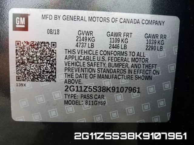 2G11Z5S38K9107961 фото 2
