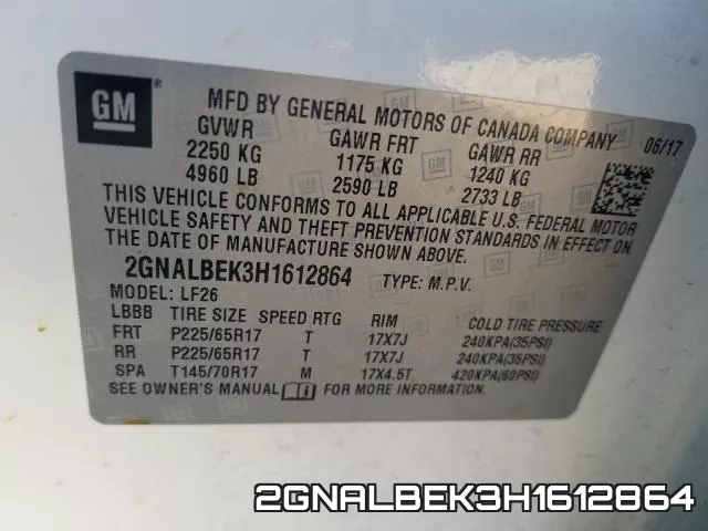 2GNALBEK3H1612864 фото 2