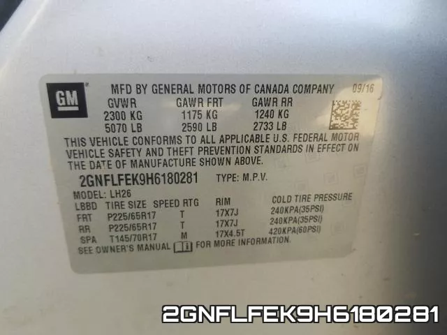 2GNFLFEK9H6180281 фото 2