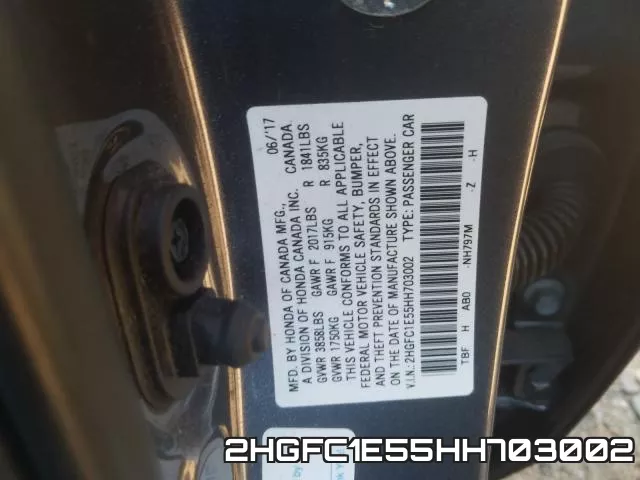 2HGFC1E55HH703002 фото 2