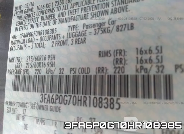 3FA6P0G70HR108385 фото 9