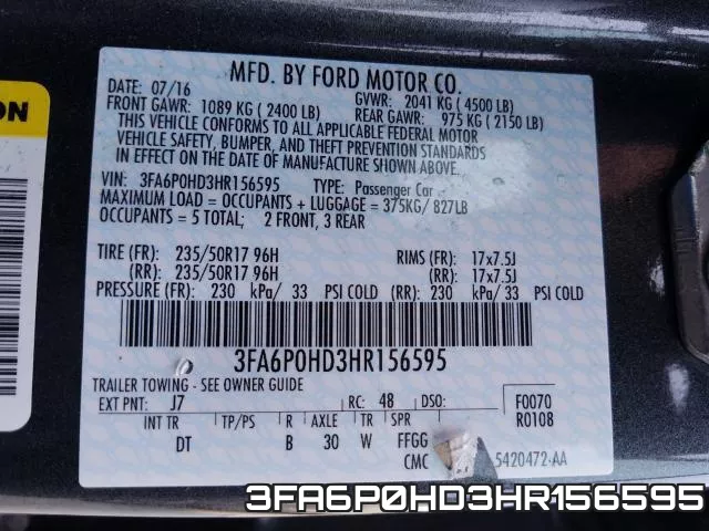 3FA6P0HD3HR156595 фото 2