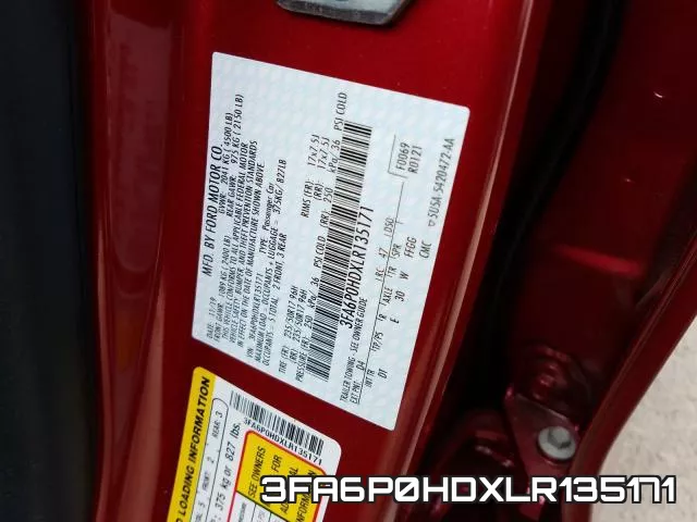 3FA6P0HDXLR135171 фото 2