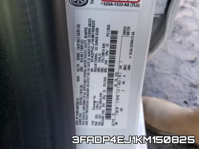 3FADP4EJ1KM150825 фото 2