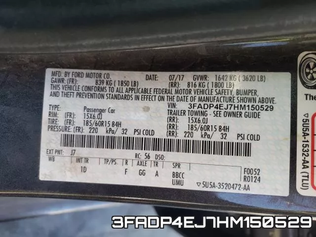 3FADP4EJ7HM150529 фото 2