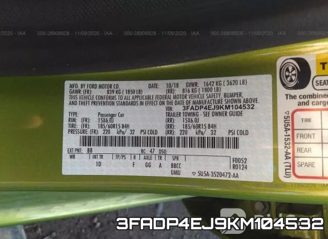 3FADP4EJ9KM104532 фото 7