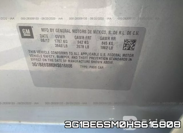 3G1BE6SM0HS616808 фото 9