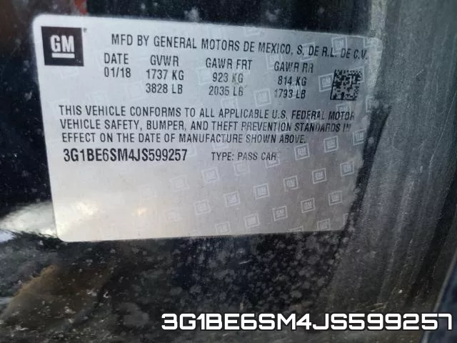 3G1BE6SM4JS599257 фото 2