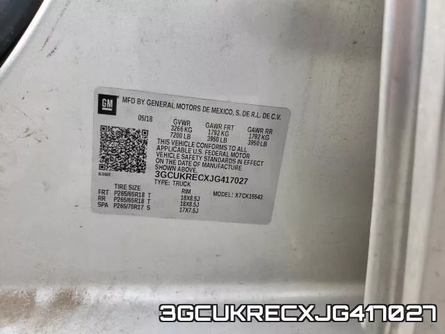 3GCUKRECXJG417027 фото 2