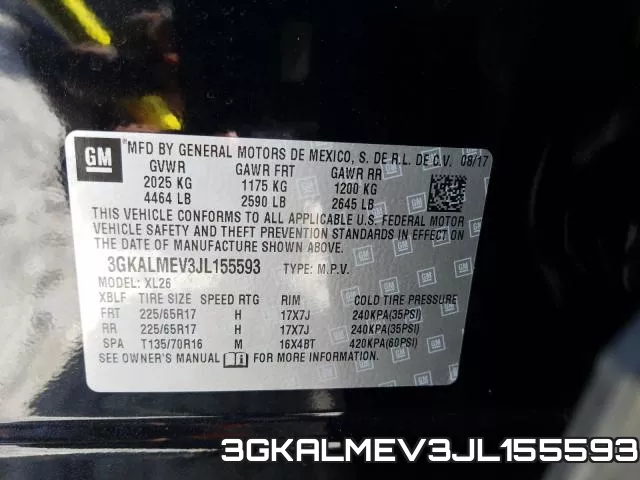 3GKALMEV3JL155593 фото 2