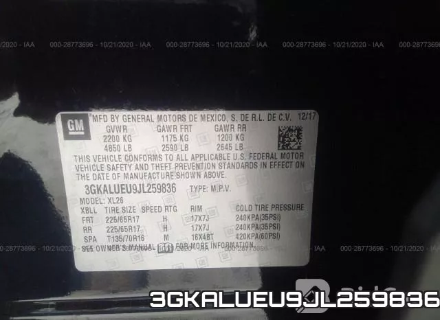 3GKALUEU9JL259836 фото 8
