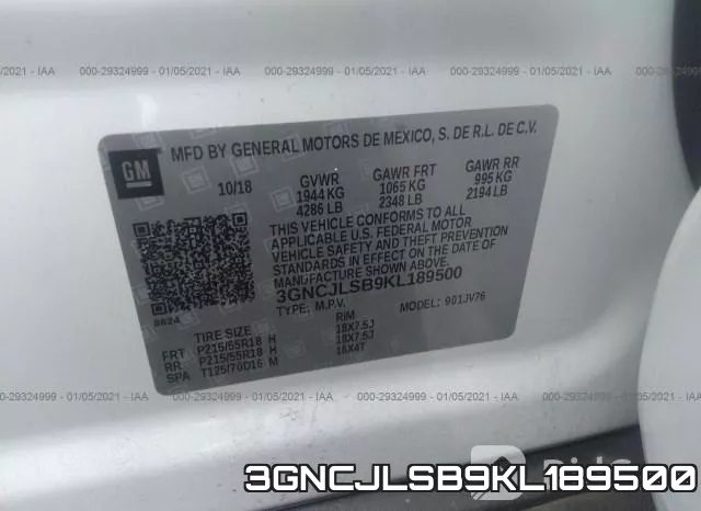 3GNCJLSB9KL189500 фото 9