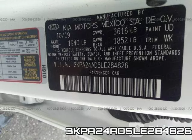 3KPA24AD5LE284826 фото 10