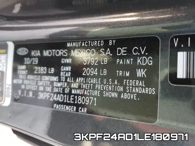 3KPF24AD1LE180971 фото 2