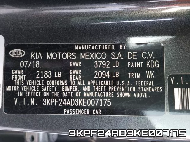 3KPF24AD3KE007175 фото 2