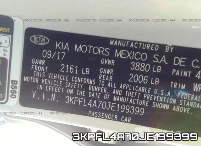 3KPFL4A70JE199399 фото 8