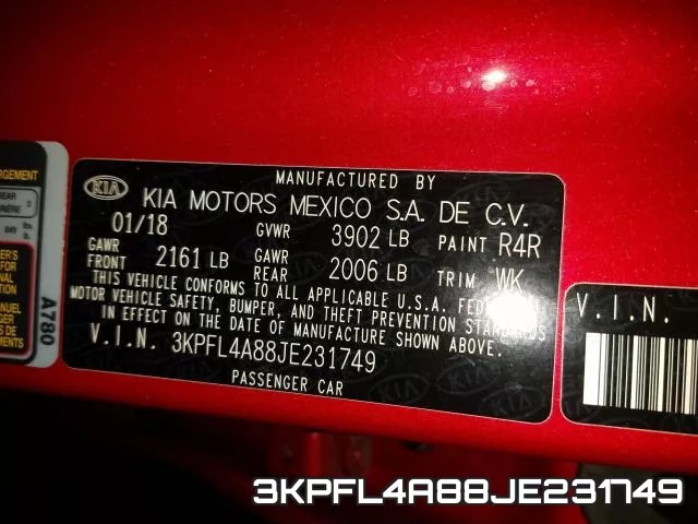 3KPFL4A88JE231749 фото 2