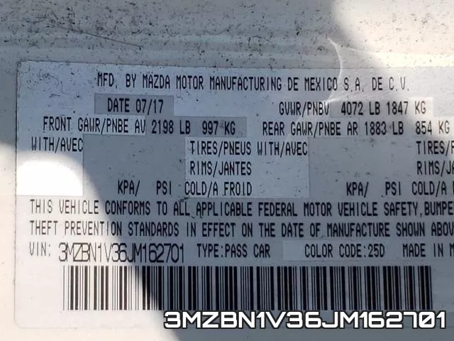 3MZBN1V36JM162701 фото 2