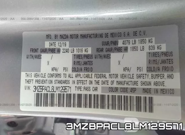 3MZBPACL8LM129571 фото 10