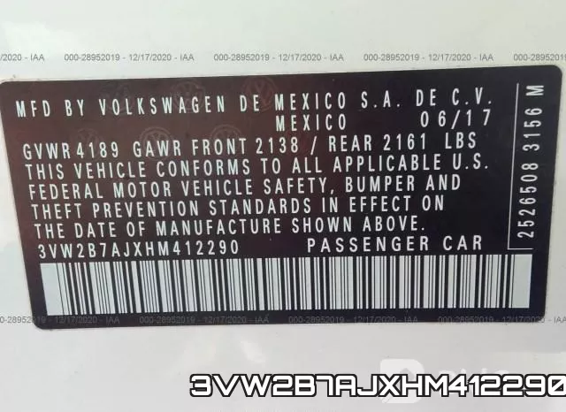 3VW2B7AJXHM412290 фото 10