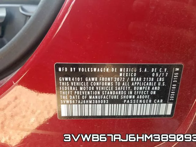 3VWB67AJ6HM389093 фото 2