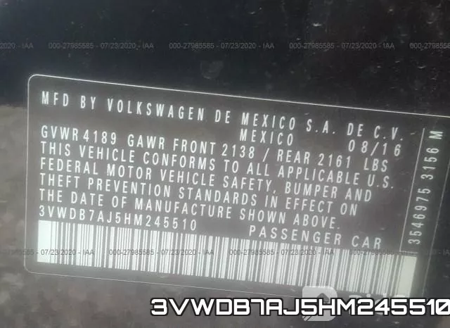 3VWDB7AJ5HM245510 фото 10