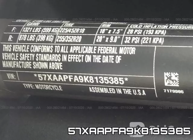 57XAAPFA9K8135385 фото 2
