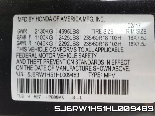 5J6RW1H51HL009483 фото 2