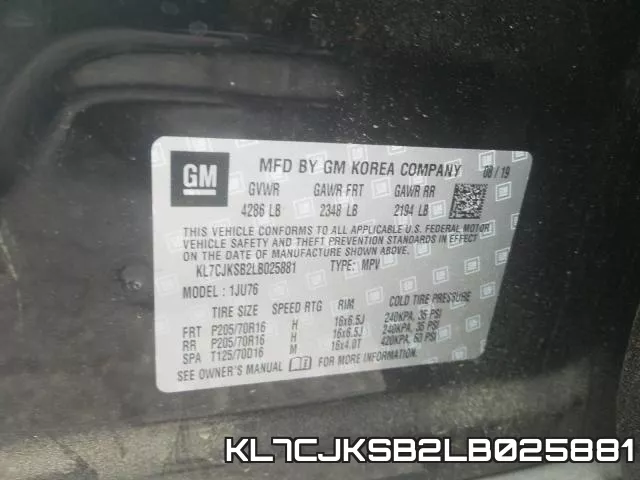 KL7CJKSB2LB025881 фото 2