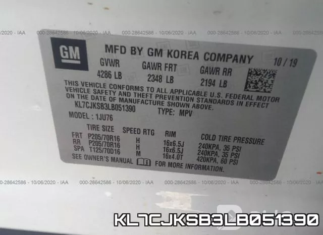 KL7CJKSB3LB051390 фото 10