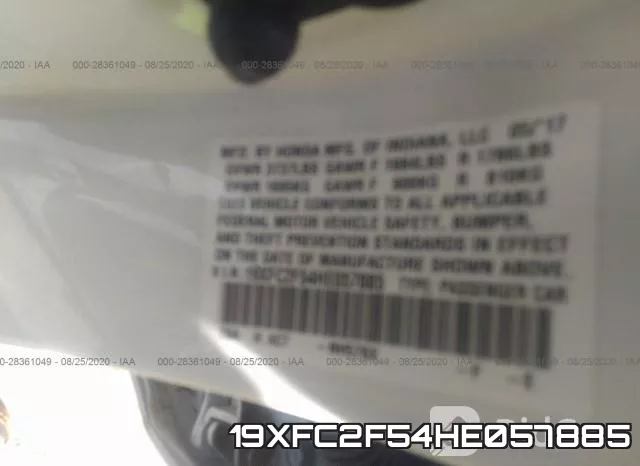 19XFC2F54HE057885 фото 9