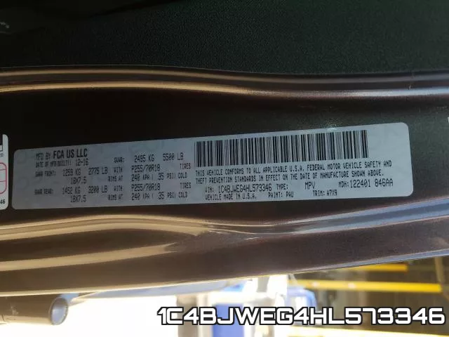 1C4BJWEG4HL573346 фото 2