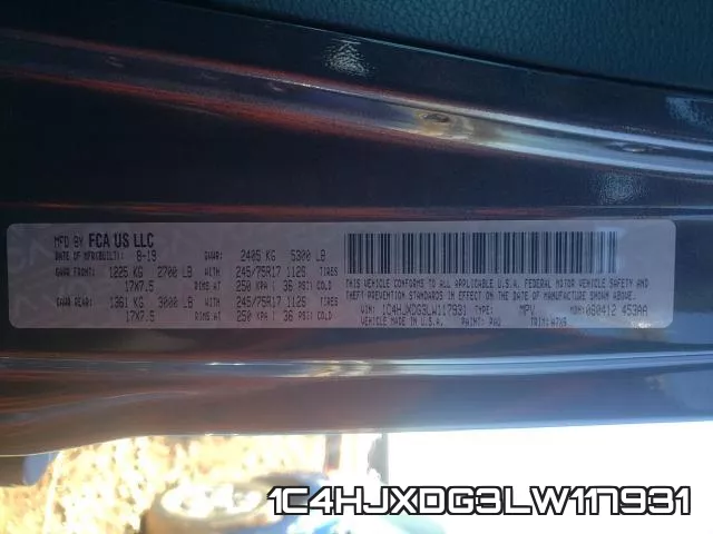 1C4HJXDG3LW117931 фото 2