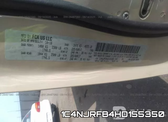 1C4NJRFB4HD155350 фото 10