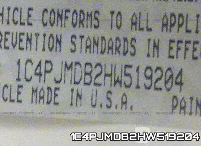 1C4PJMDB2HW519204 фото 10