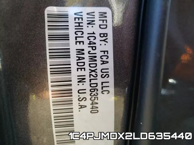 1C4PJMDX2LD635440 фото 2