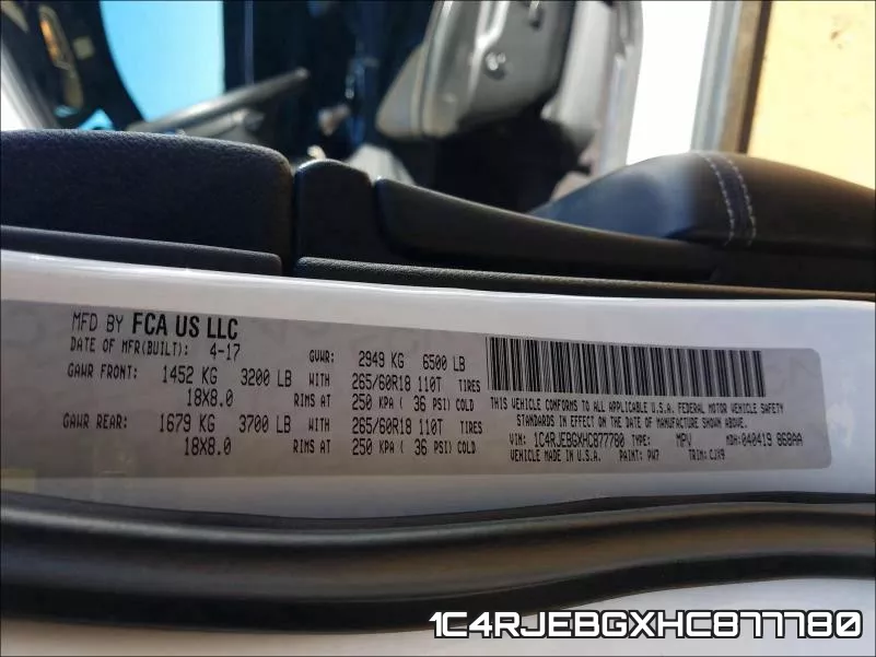 1C4RJEBGXHC877780 фото 2