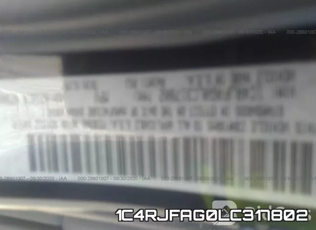 1C4RJFAG0LC317802 фото 10