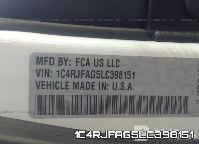 1C4RJFAG5LC398151 фото 10
