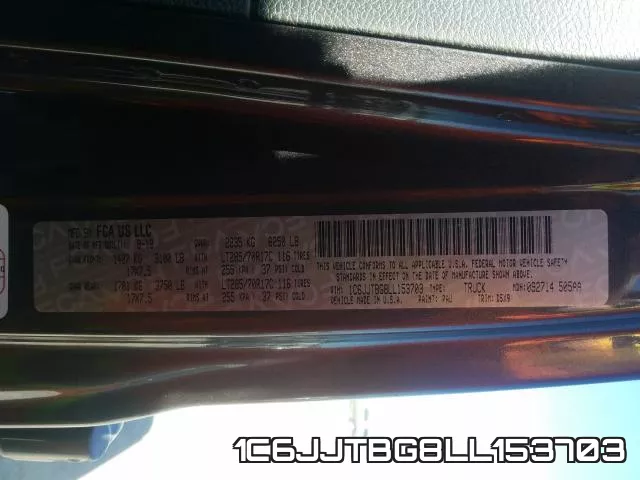 1C6JJTBG8LL153703 фото 2