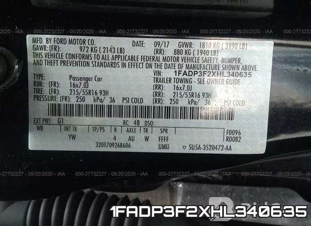 1FADP3F2XHL340635 фото 10