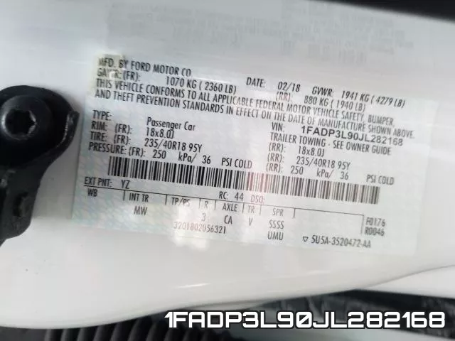 1FADP3L90JL282168 фото 2