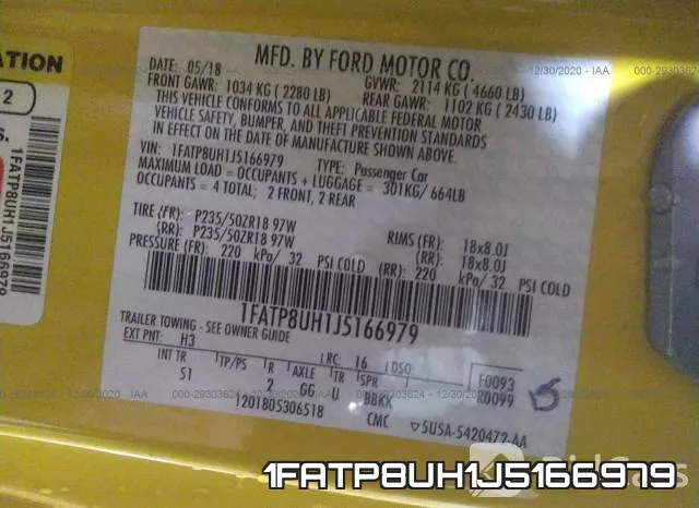 1FATP8UH1J5166979 фото 10