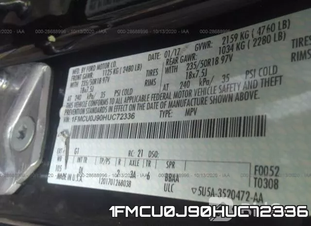 1FMCU0J90HUC72336 фото 10