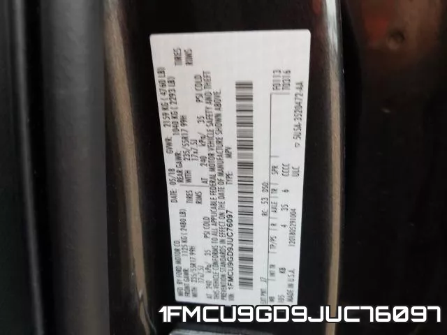 1FMCU9GD9JUC76097 фото 2