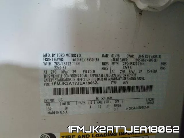 1FMJK2AT7JEA18062 фото 2
