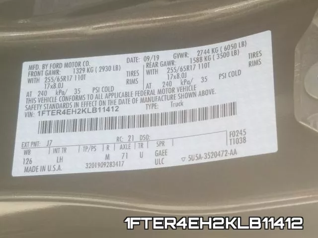 1FTER4EH2KLB11412 фото 2
